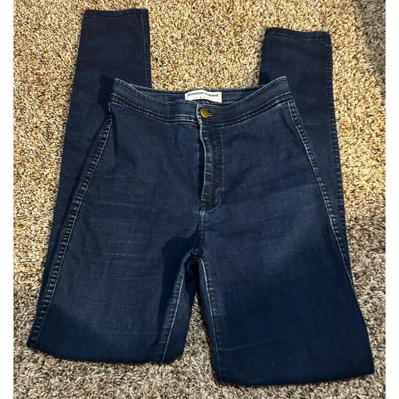 American Apparel High Waisted Stright Leg Jegging Jeans Size Small (2) - Picture 1 of 4